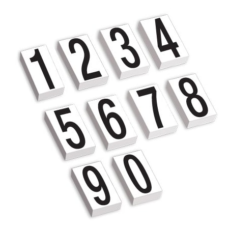 Bsc Preferred 3-1/2'' Vinyl Warehouse Number Kit Labels - 1 Kit BUY00021724